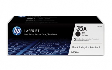 HP 35A Toner Cartridge CB435AD, 2-pack, black