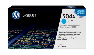 HP 504A Toner Cartridge CE251A, cyan