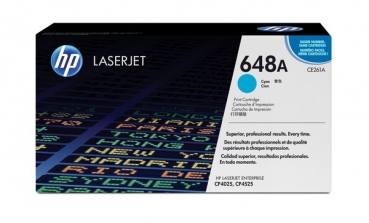 HP 648A Toner Cartridge CE261A, cyan