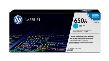 HP 650A Toner Cartridge CE271A, cyan