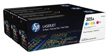 HP 305A Toner Cartridge CF370AM, color, 3-pack