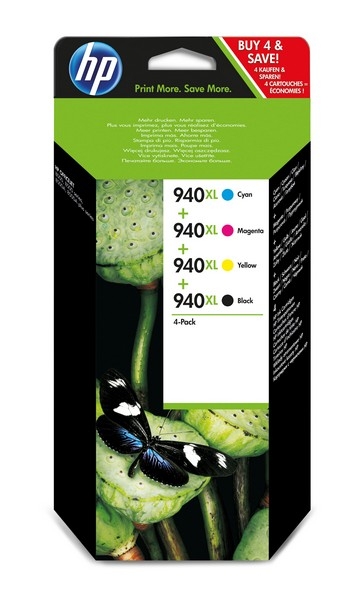 HP 940XL Ink Cartridge 4-pack