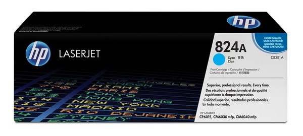 HP 824A Toner Cartridge CB381A, cyan