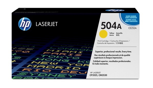 HP 504A Toner Cartridge CE252A, yellow