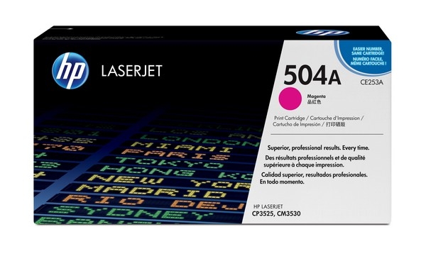 HP 504A Toner Cartridge CE253A, magenta