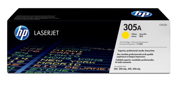 HP 305A Toner Cartridge CE412A, yellow