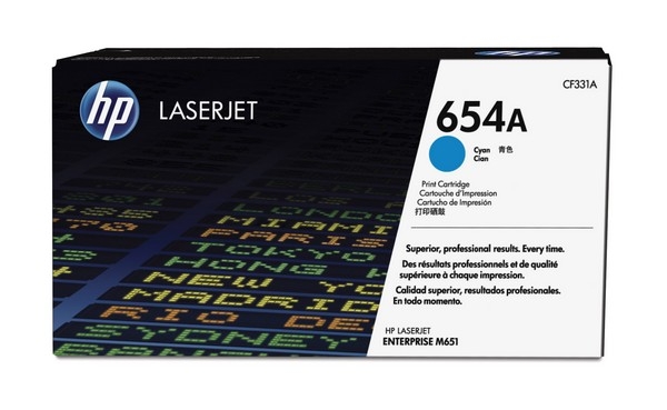 HP 654A Toner Cartridge CF331A, cyan