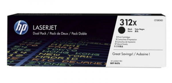 HP 312X Toner Cartridge CF380XD, black