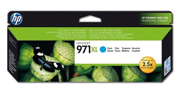 HP 970XL Ink Cartridge, cyan