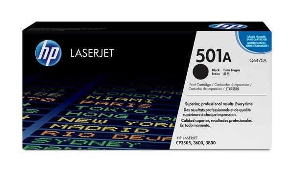 HP 501A Toner Cartridge Q6470A, black