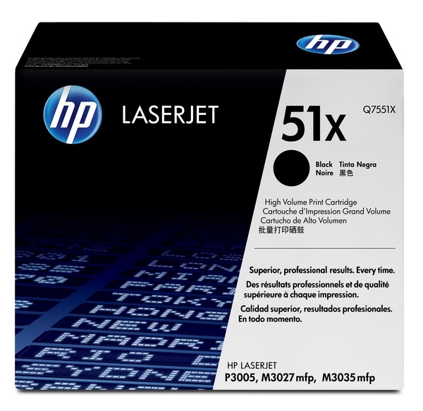 HP 51X Toner Cartridge Q7551X, black